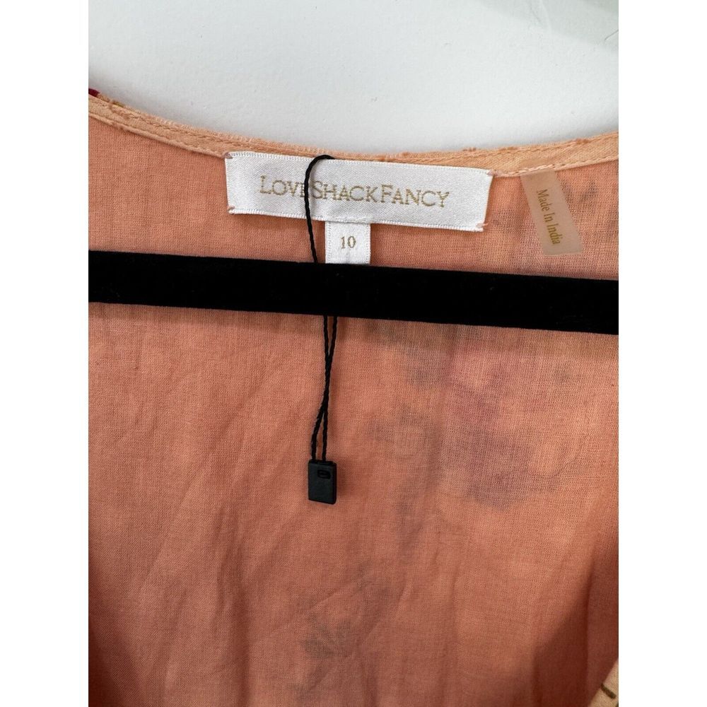 LoveShackFancy | Carlton Dress | Pink Lemonade Orange | Size 10 - Picture 7 of 9
